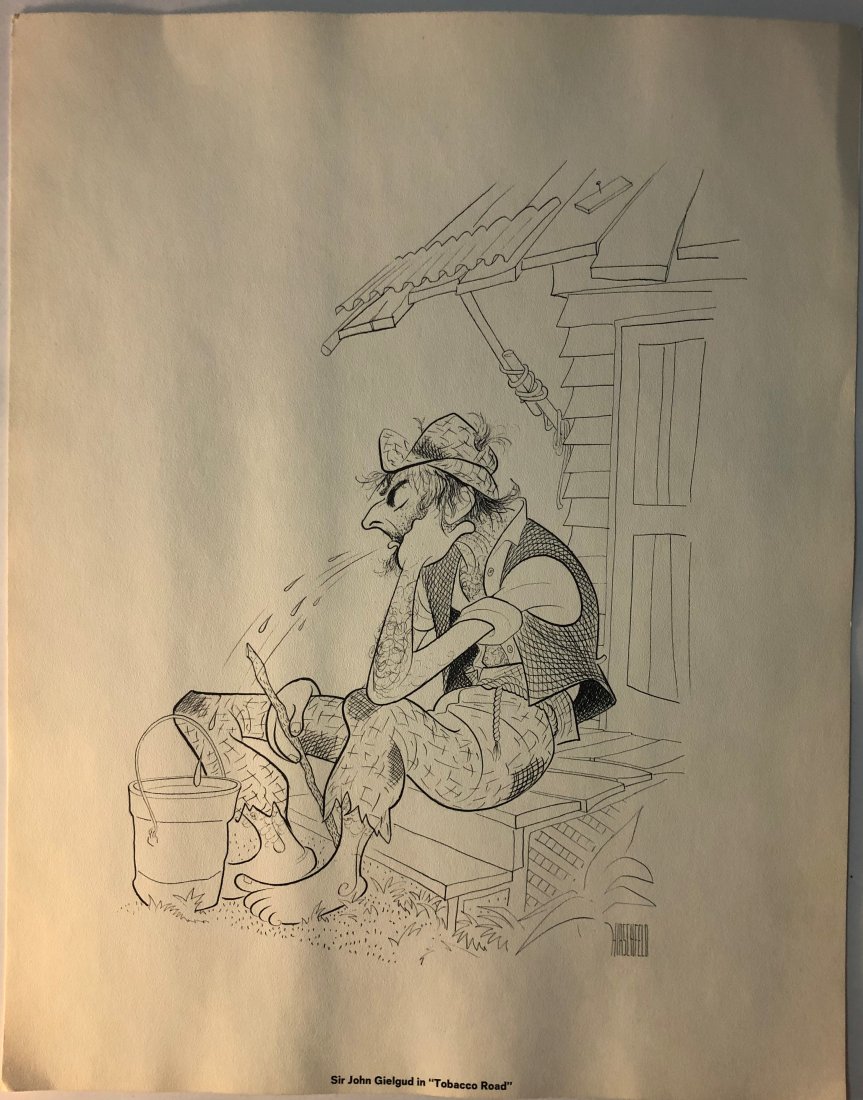 Al Hirschfeld - Sir John Gielaud in Tobacco Road (1 of 4)