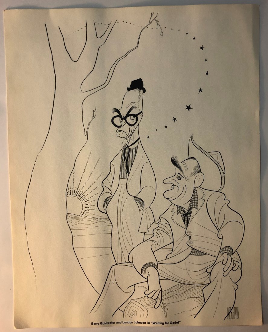 Al Hirschfeld - Barry Goldwater & Lyndon Johnson (1 of 3)
