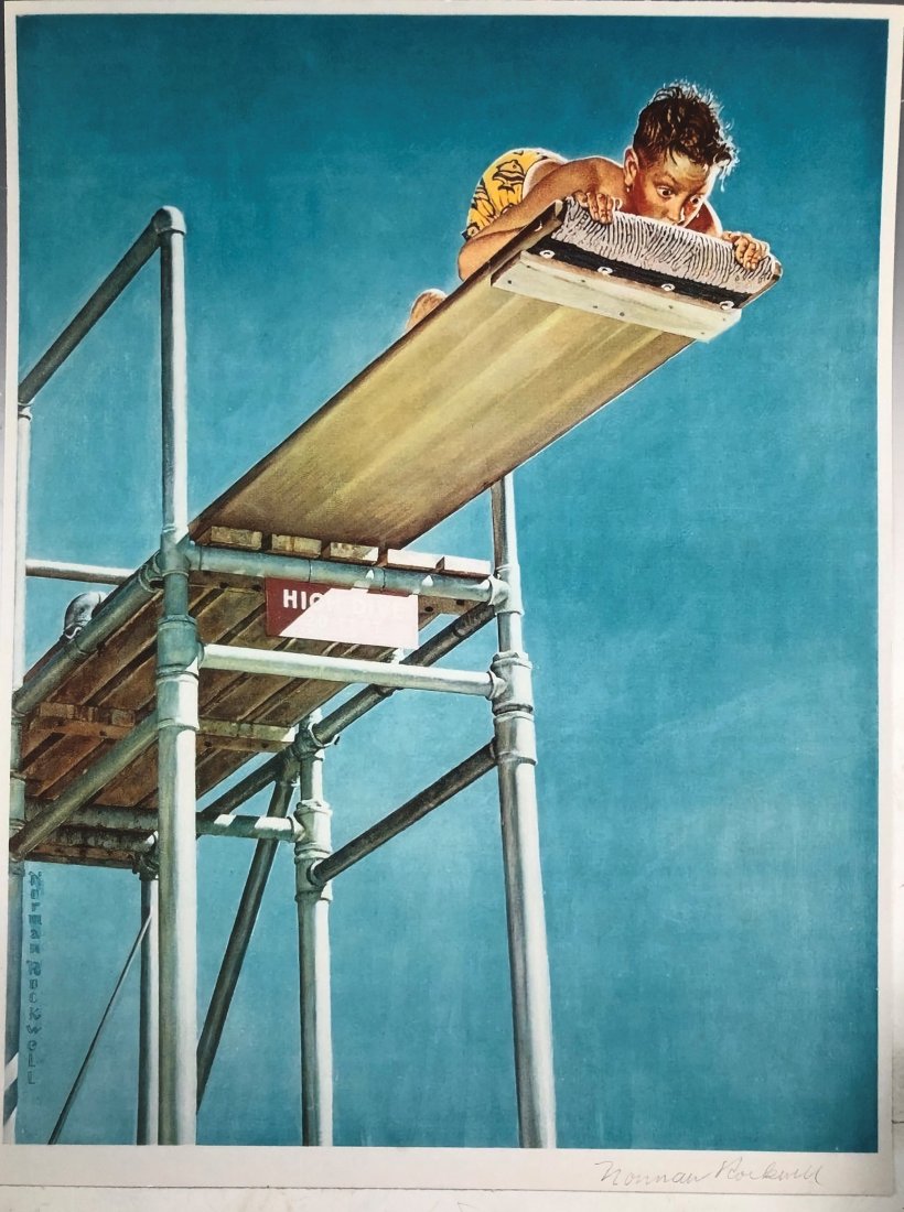 Norman Rockwell - Diveboard (Pencil Signed) (1 of 1)