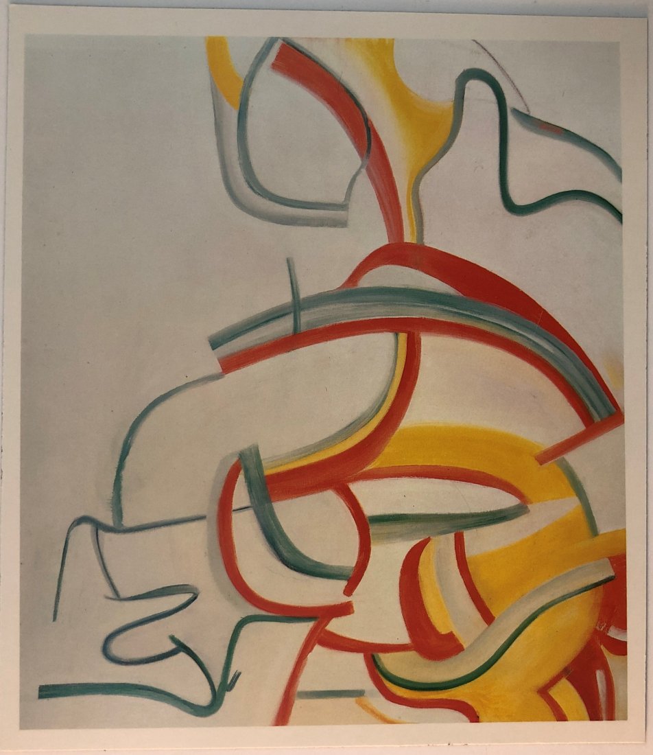 Willem de Kooning - Abstract Colored Offset Lithograph: WILLEM DE KOONING (1904-1997) Abstract Offset lithograph in colors 7 1/2" x 6 1/2"