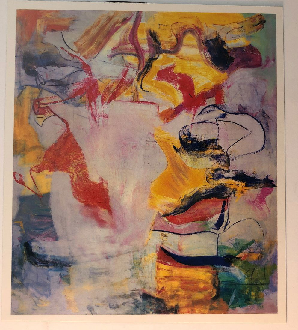 Willem de Kooning - Abstract Colored Offset Lithograph: WILLEM DE KOONING (1904-1997) Abstract Offset lithograph in colors 8 1/2" x 7 1/2"