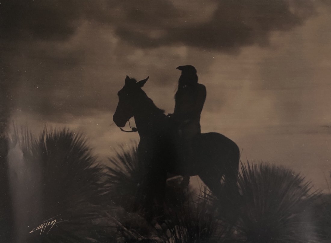 Edward Curtis - The Scout - Apache, 1906, Goldtone (1 of 1)