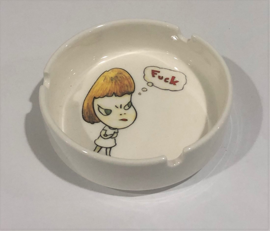 Yoshitomo Nara - Fuck, Glazed Porcelain (Ashtray) (1 of 2)