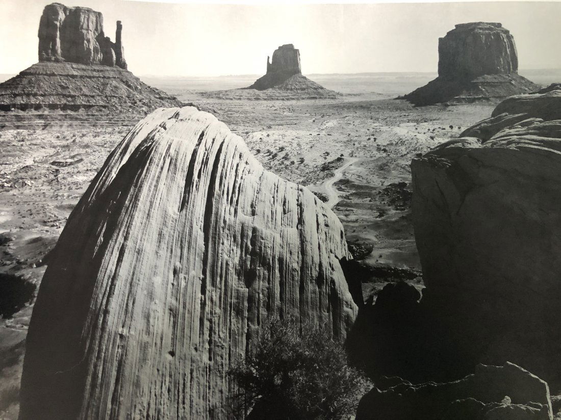 Ansel Adams - Monument Valley, Utah 1958: ANSEL ADAMS (B.1902-1984) Monument Valley, Utah 1958 Photo-litho 11.5" x 15"