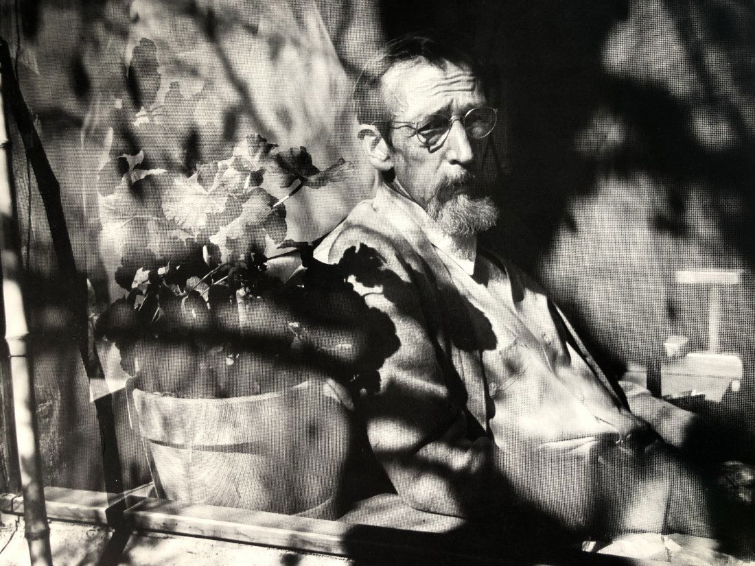 Ansel Adams- Maynard Dixon, Tucson, Arizona c.1945: ANSEL ADAMS (B.1902-1984) Maynard Dixon, Tucson, Arizona c.1945 Photo-litho 10" x 13"