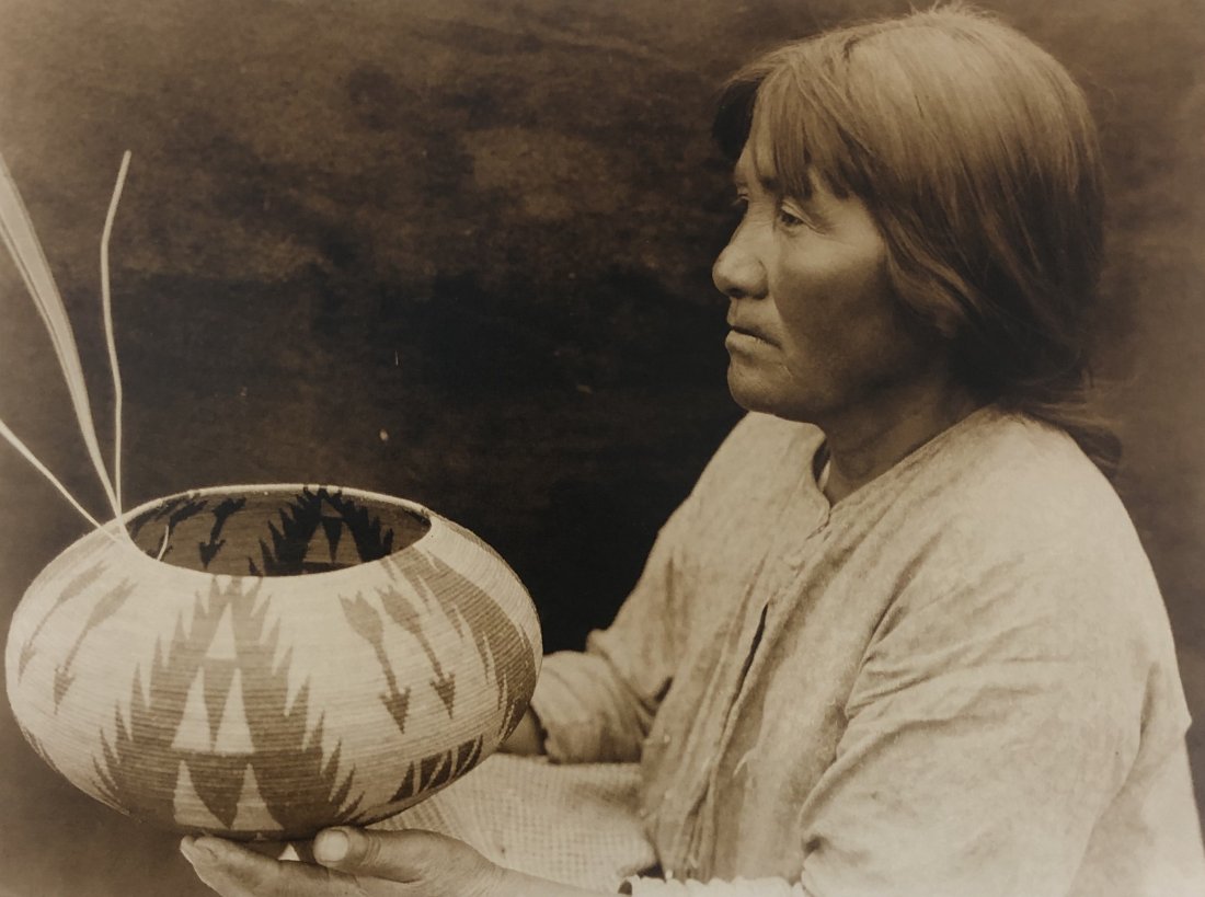 Edward Curtis - Lake Mono Basket Maker, 1924 (1 of 1)