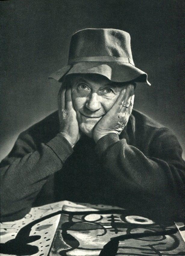 Yousuf Karsh - Joan Miro: YOUSUF KARSH (1908-2002) Joan Miro Sheet-fed Gravure, c. 1970's Printed in Switzerland 11 1/2" x 9"