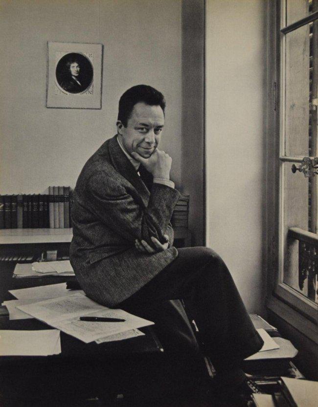 Yousuf Karsh - Albert Camus: YOUSUF KARSH (1908-2002) Albert Camus Sheet-fed gravure, 1959 Printed in The Netherlands 12" x 9"