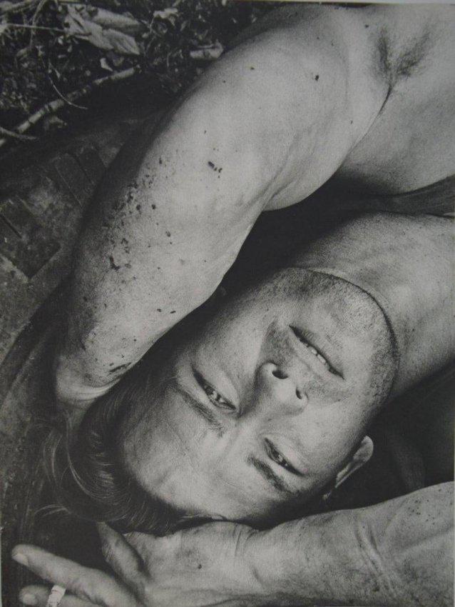 Herb Ritts - Patrick Swayze , Lake View Terrace , 1985: HERB RITTS (1952-2002) Herb Ritts - Patrick Swayze , Lake View Terrace , 1985 Sheet fed gravure c. 1988 printed in Japan 14" x 11"