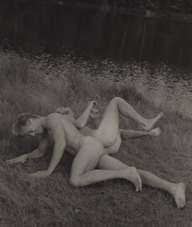 Bruce Weber - Jason & Christian, Bear Pond Island, 1989: BRUCE WEBER (b. 1946) Jason and Christian, on the Island at Bear Pond, 1989 Sheet-fed gravure c. 1990 Printed in United States of America 9 3/8" x 7 1/4"
