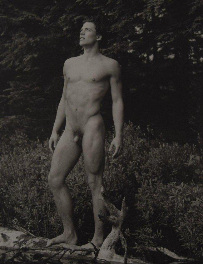 Bruce Weber - Rob, Mt. Olympus National Park, 1989: BRUCE WEBER (b. 1946) Rob facing Mt. Olympus National Park, Washington, 1989 Sheet-fed gravure c. 1990 Printed in United States of America 9 3/8" x 7 1/4"