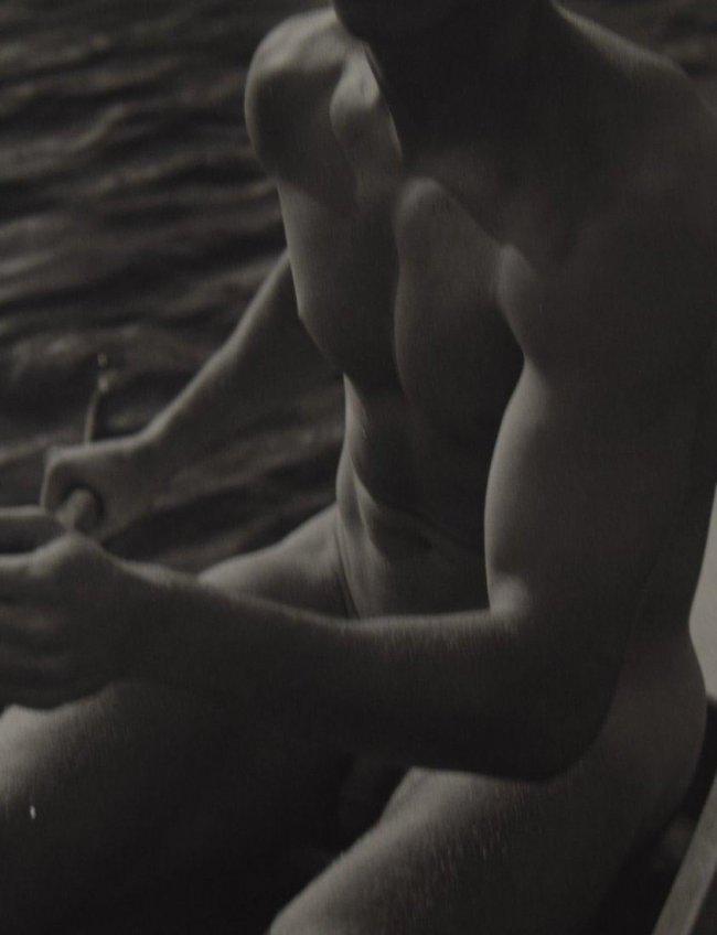 Bruce Weber - Jason and his Canoe, Bog Pond, 1989: BRUCE WEBER (b. 1946) Jason and his Canoe, Bog Pond, 1989 Sheet-fed gravure c. 1990 Printed in United States of America 9 3/8" x 7 1/4"