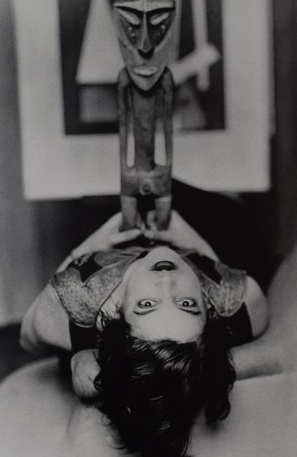 Man Ray - African sculpture on lying woman, 1930: MAN RAY (1890-1976) African sculpture on lying woman, 1930 Sheet-fed gravure 10 1/2" x 7