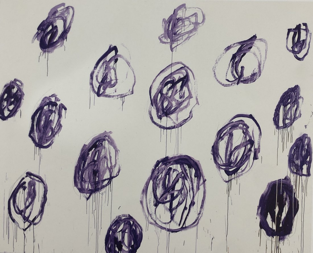 Cy Twombly - Untitled, 2007: CY TWOMBLY (1928-2011) Untitled, 2007 Offset lithograph in colors on heavy paper 7 1/2" x 8 3/4"