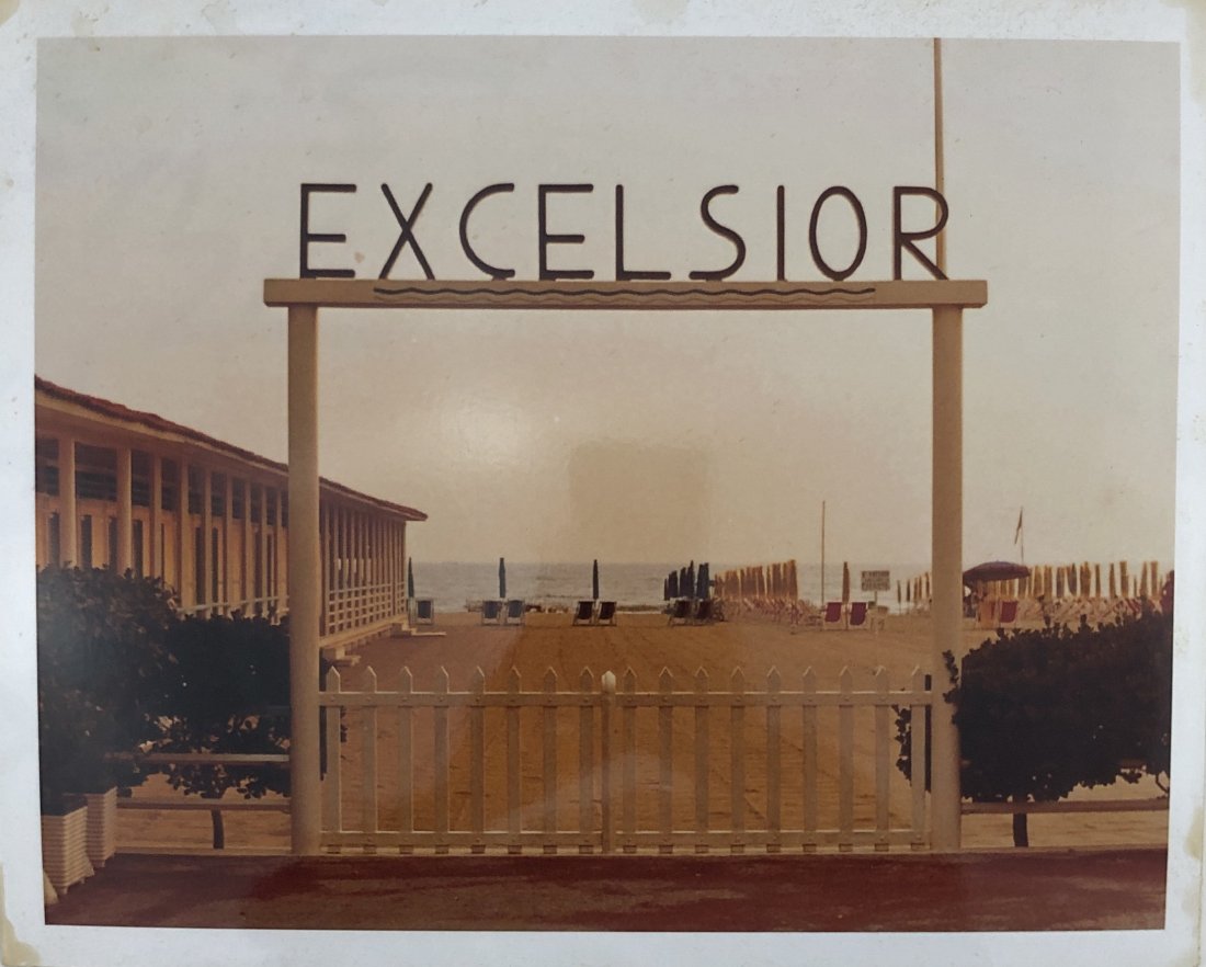 David Hockney - Tidied Up Beach Chromogenic Print 1973: DAVID HOCKNEY (B. 1937) Tidied Up Beach Chromogenic Print 10" x 8" Backside with notation "D. Hockney"