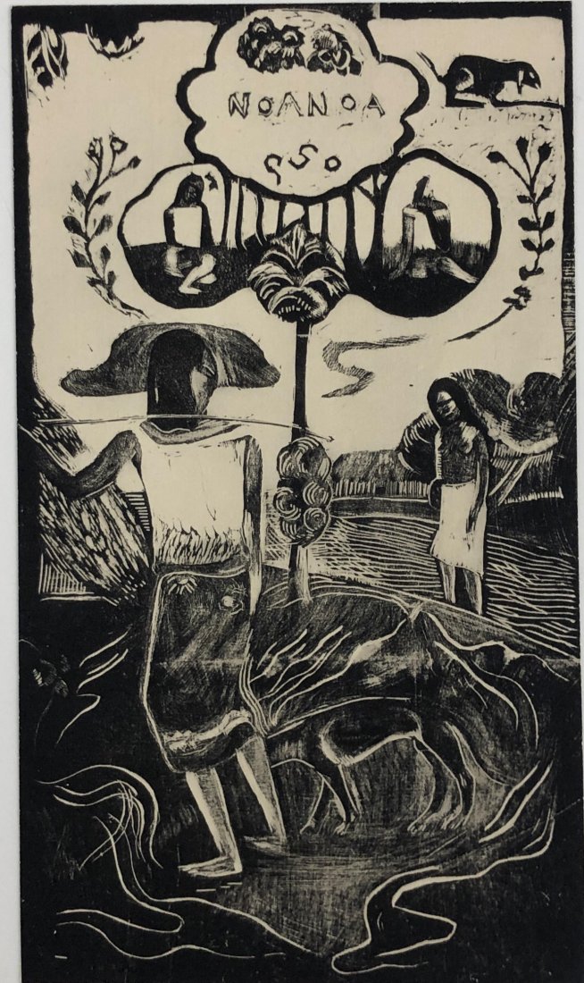 Paul Gauguin Noa Noa Woodcut: PAUL GAUGUIN (1848-1903) Noa Noa Woodcut on paper 9 1/3" x 5 1/3"