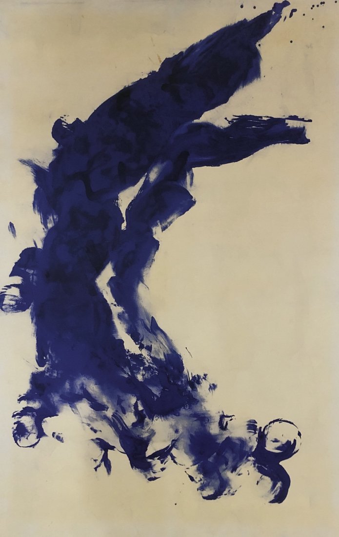 Yves Klein - Untitled, Colored Offset Lithograph: YVES KLEIN (1928-1962) Untitled Offset lithograph in colors 31" x 20"