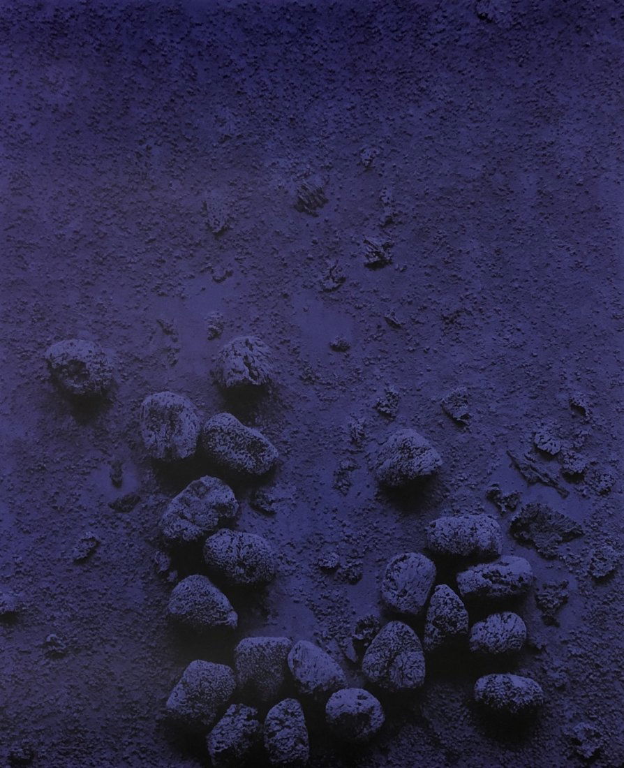 Yves Klein - Untitled, Colored Offset Lithograph: YVES KLEIN (1928-1962) Untitled Offset lithograph in colors 26" x 21"