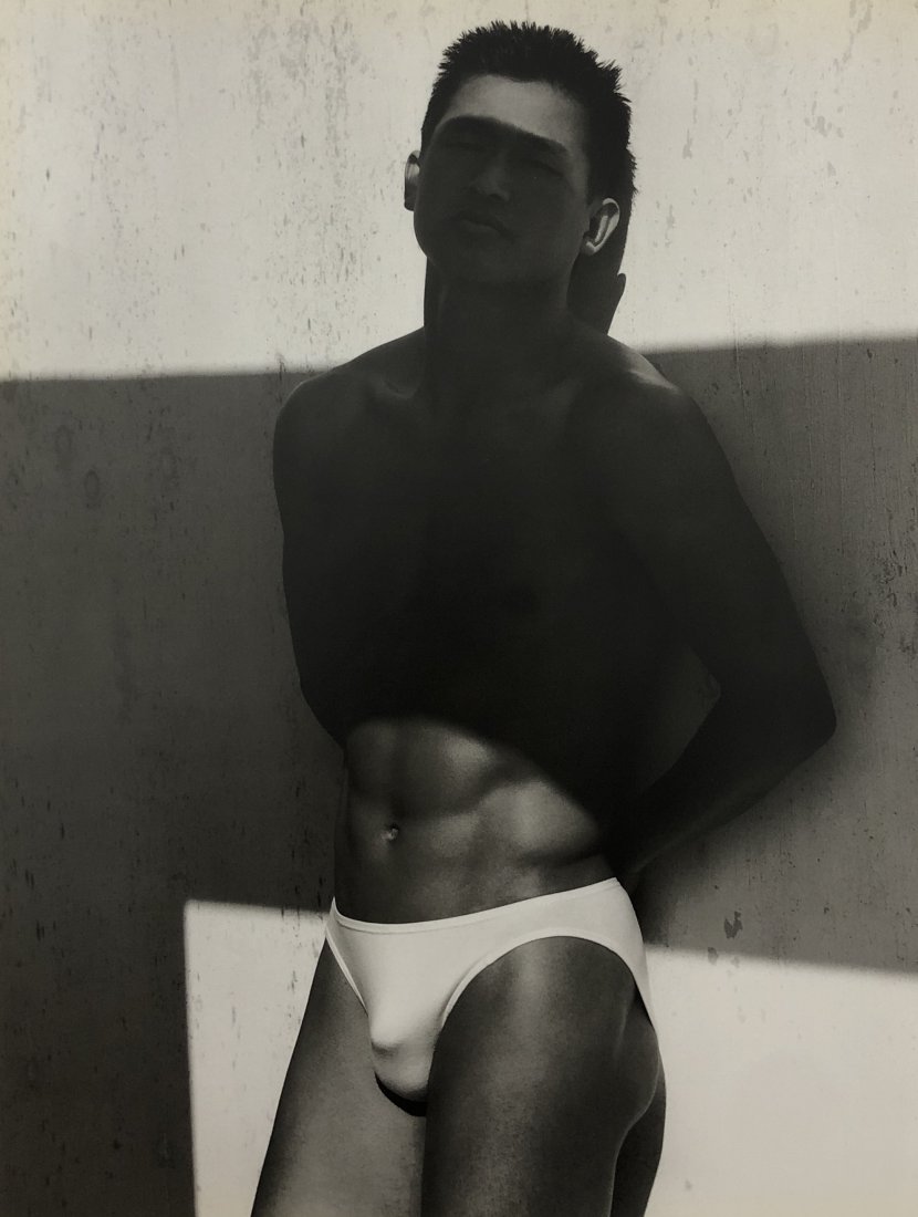 Herb Ritts - Kazu, Male Nude, 1995: HERB RITTS (1952-2002) Kazu, Male Nude, 1995 Photo-litho 11 1/2" x 8 1/2"