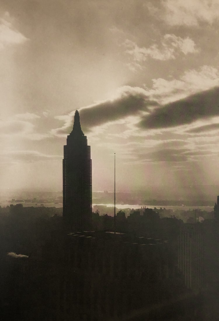 Margaret Bourke-White - Empire State Building, 1931: MARGARET BOURKE-WHITE (1904-1971) Empire State Building, 1931 Photo-litho 11" x 7 1/2"