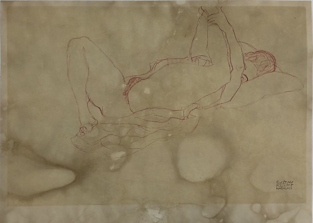 Gustav Klimt - Untitled (Lithograph): GUSTAV KLIMT (1862-1918) Untitled Lithograph on paper 13 1/2" x 9"