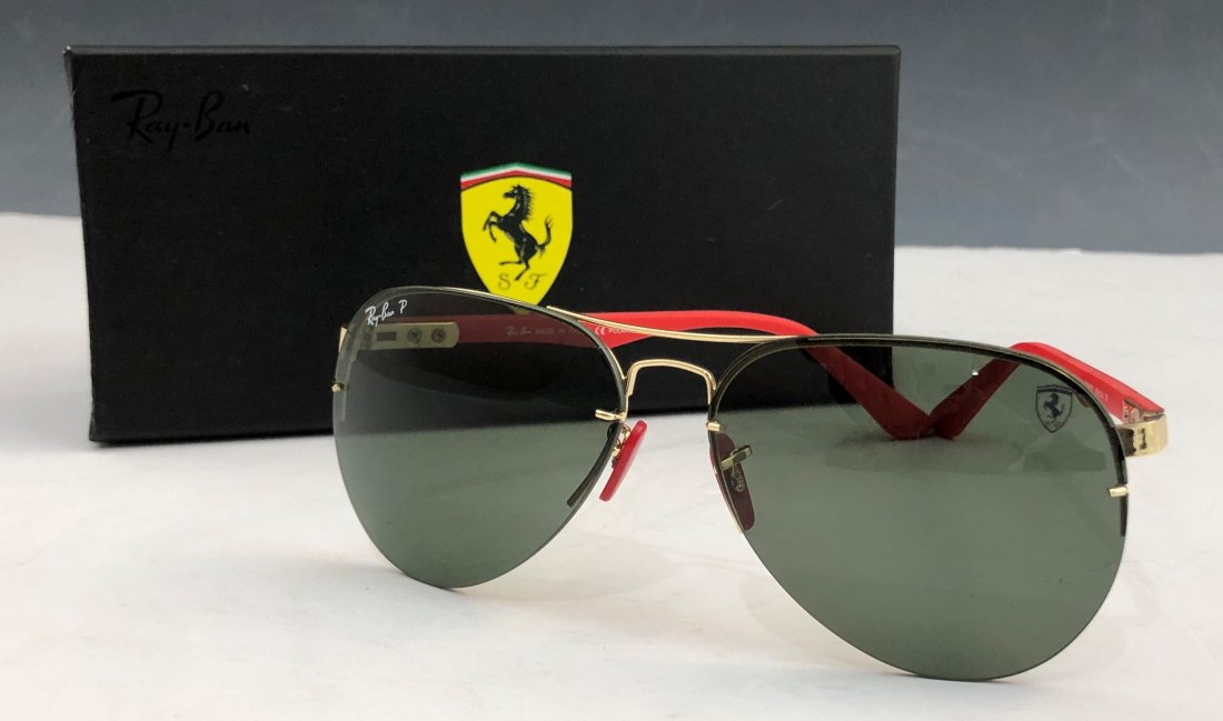 Ray Ban Ferrari Sunglasses: RAY BAN Ray Ban issued "Ferrari" themed sunglasses with box