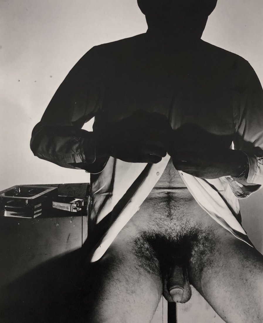 George Platt Lynes - Nude Male, 1955: GEORGE PLATT LYNES (1907-1955) Nude Male Duotone-Engraving 11" x 9"