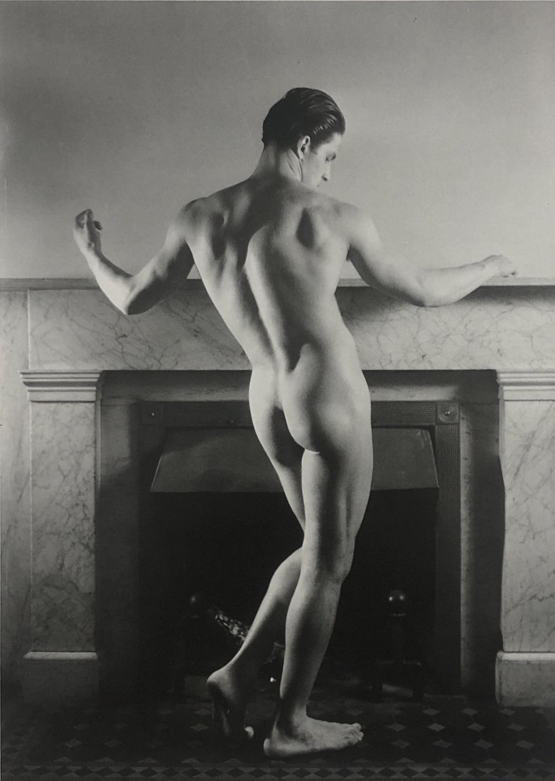 George Platt Lynes - Nude Male: GEORGE PLATT LYNES (1907-1955) Nude Male Duotone-Engraving 8 1/2" x 7"