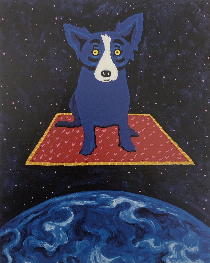 Grouping of 7 George Rodrigue Blue Dog Prints: GEORGE RODRIGUE (1944-2013) Blue Dog (7 works) Offset lithograph in colors Sizes range: 7" x 5" to 12" x 10"