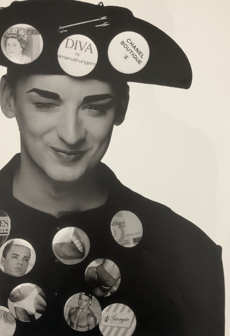 David Bailey - Boy George, 1987: DAVID BAILEY (B. 1938) Boy George, 1987 Photo-litho 14" x 10 1/2"