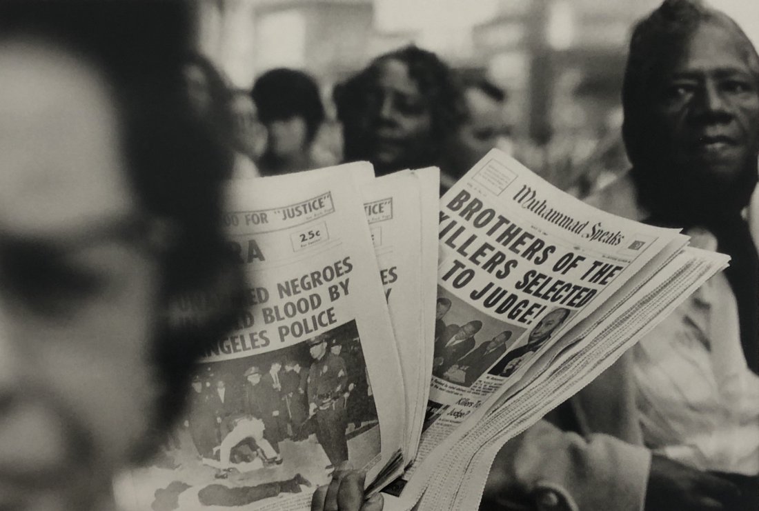 Gordon Parks - Muhammad Speaks, Chicago, Illinois, 1963: GORDON PARKS (1912-2006) Muhammad Speaks, Chicago, Illinois, 1963 Photo-litho 5 1/2" x 7 3/4"