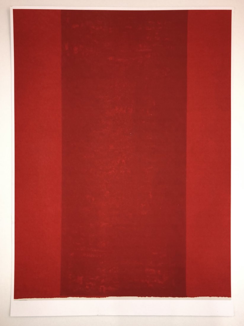 Barnett Newman - Canto XV, Colored Lithograph: BARNETT NEWMAN (1905-1970) Canto XV Colored offset lithograph 25" x 18"
