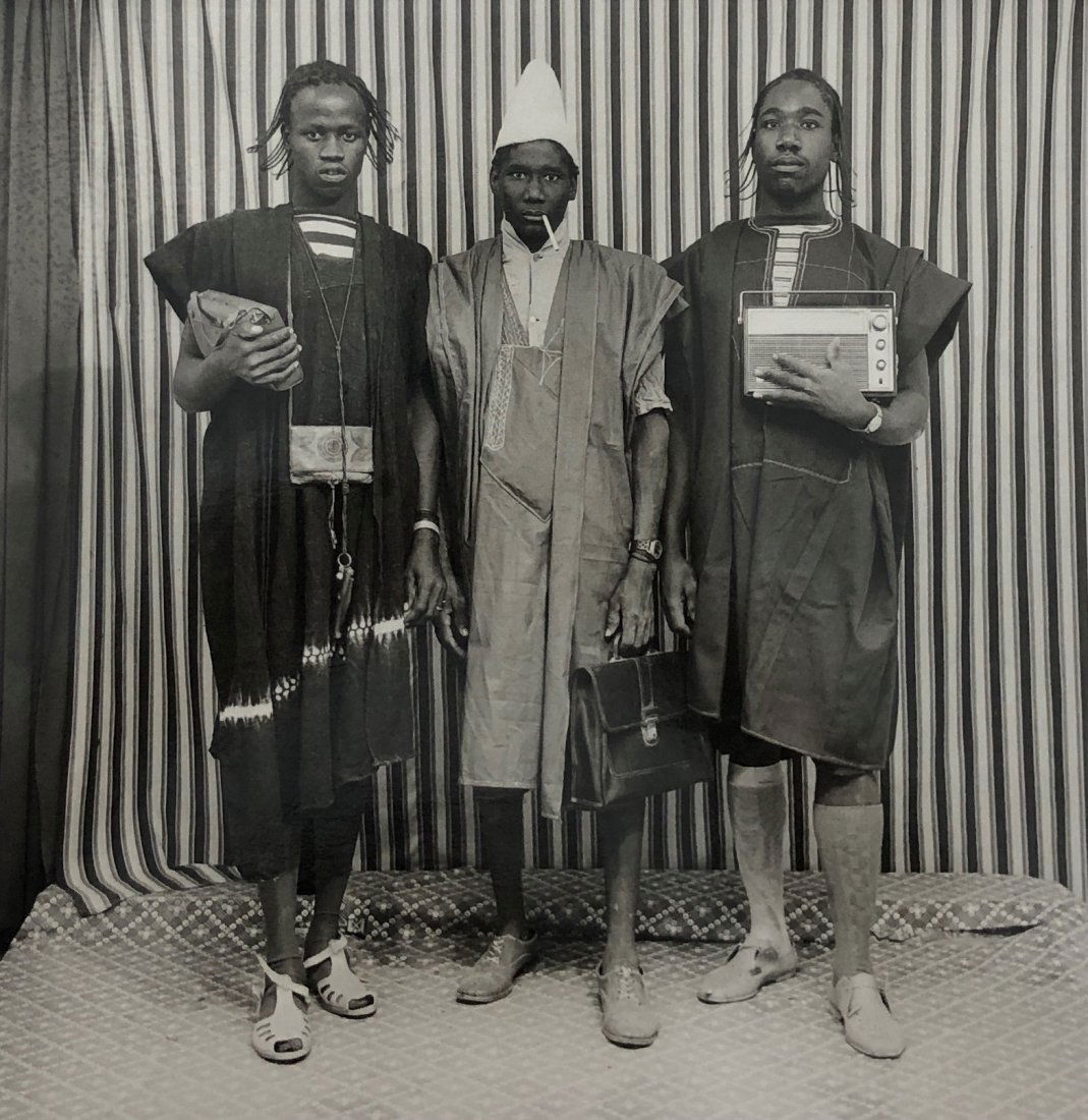Malick Sidibe - Three Peuhls Sheperds, 1976: MALICK SIDIBE (1935-2016) Three Peuhls Sheperds, 1976 Photo-litho 7 1/8" x 7 1/8"