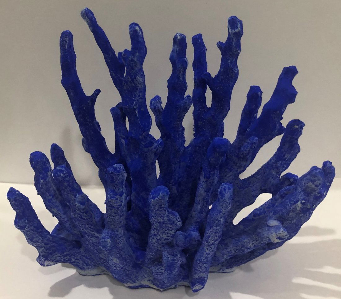 Yves Klein Blue Pigment From Artists Studio (Coral): YVES KLEIN (1928-1962) Untitled (Coral) 5" x 4" x 6" Pigment directly from artist's studio, gifted from Ms. Klein to an ex-museum staff member in Cologne, c. 1994/1995. The loose pigment was later dis