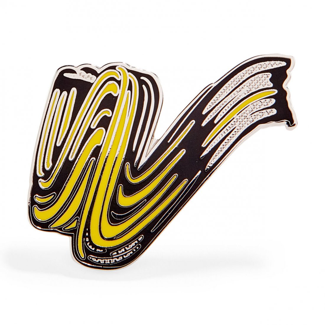 Roy Lichtenstein Brushstroke Enamel Art Pin: ROY LICHTENSTEIN Enamel Art pin titled "Brushstroke" 1" x 1 1/2" x 1/2"
