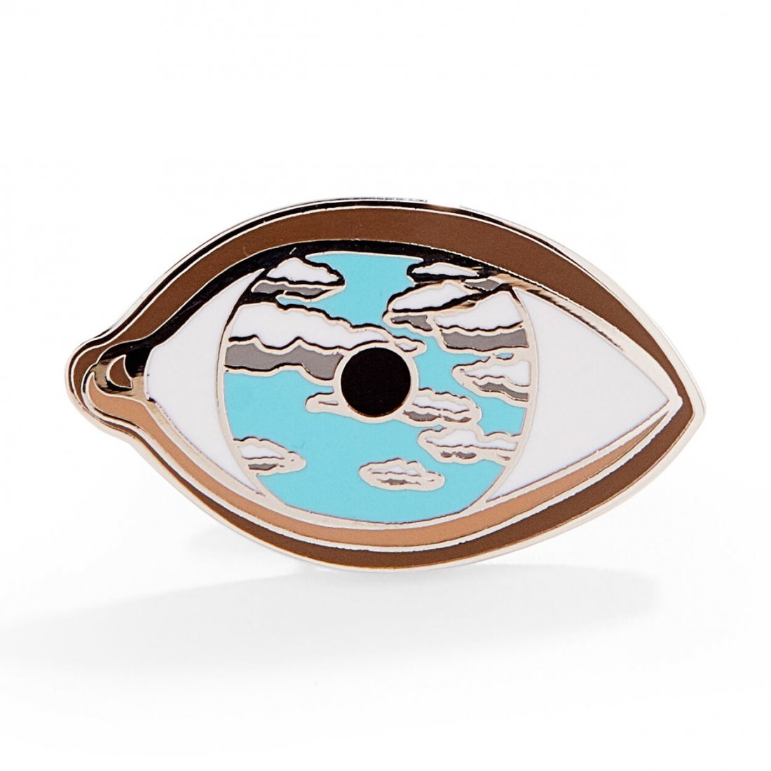 Rene Magritte False Mirror Enamel Art Pin: RENE MAGRITTE False Mirror Enamel art pin 1/4" x 1" x 1/2"