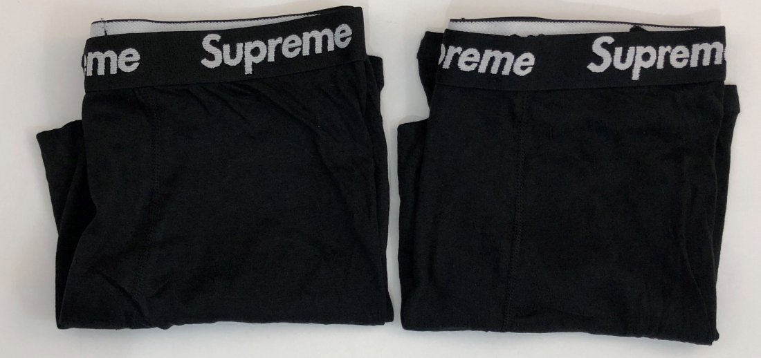 Lot of 2 Supreme Mens Boxer Briefs: SUPREME boxer briefs, XL, issued by Supreme (brand new)