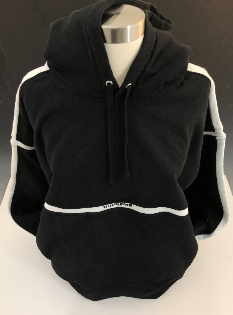 Supreme Hooded Warm Up Pullover Black