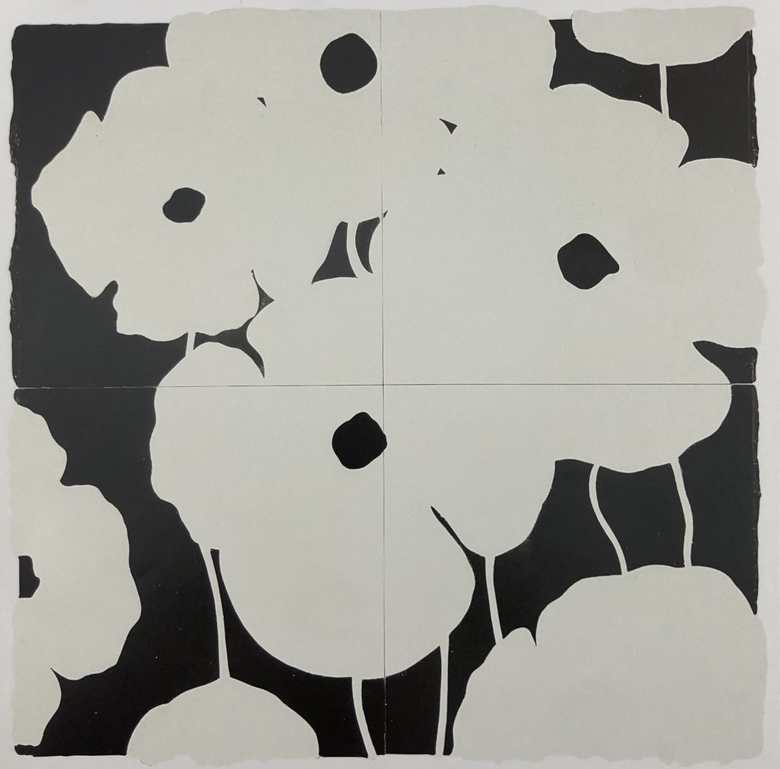 Donald Sultan - Eight Whites, 2008: DONALD SULTAN (B. 1951) Eight Whites, 2008 Offset lithograph in black and white 9" x 9"