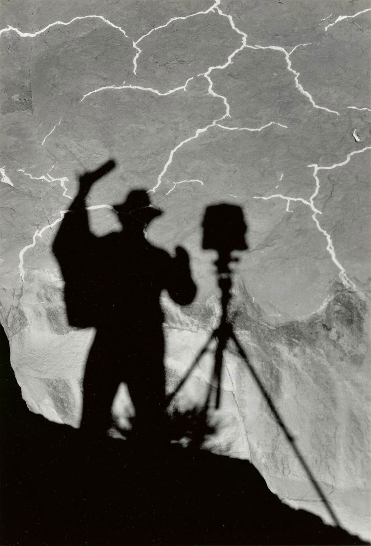 Ansel Adams - Self Portrait, Monument Valley, Utah: ANSEL ADAMS (1902-1984) Self Portrait, Monument Valley, Utah, 1958 Photo-litho 13" x 9"