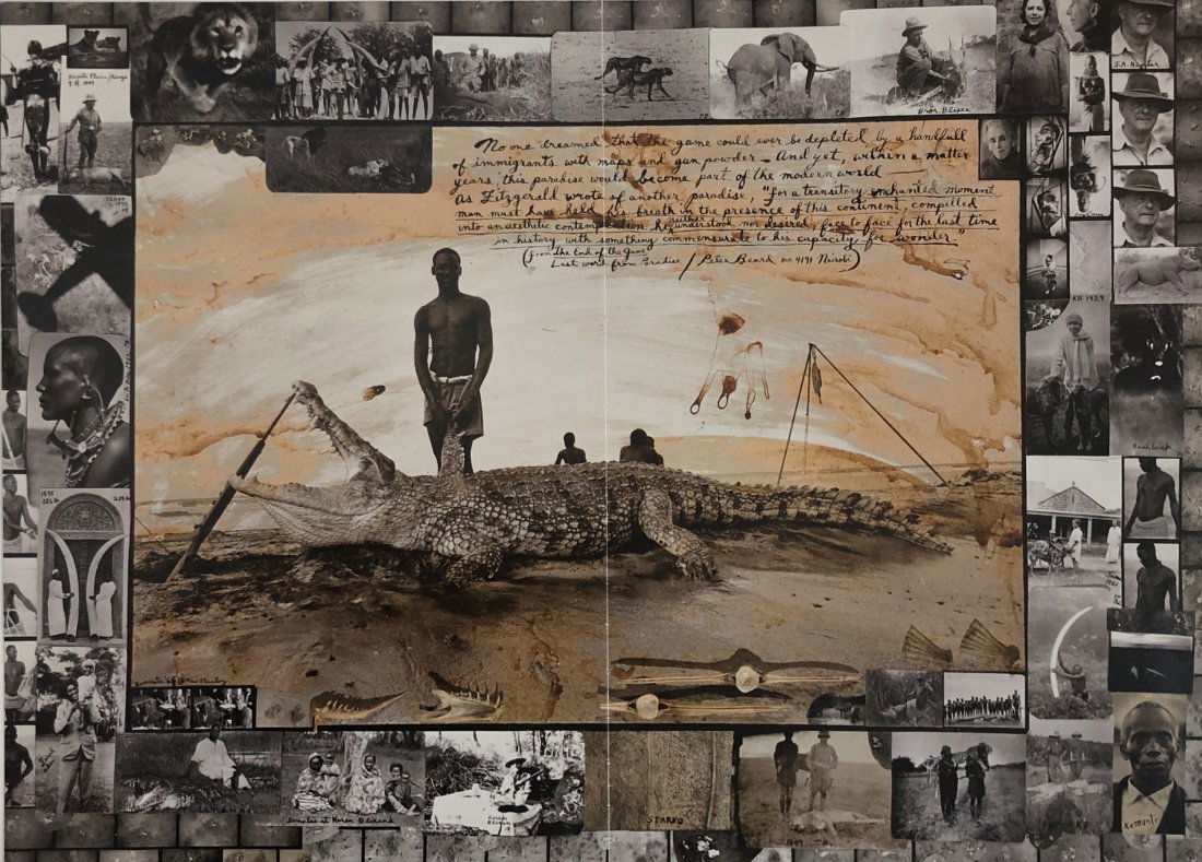 Peter Beard - Last Word From Paradise (Crocodile): PETER BEARD (1938-2020) Last Word From Paradise (Crocodile) Photo-litho 14" x 20 1/2"