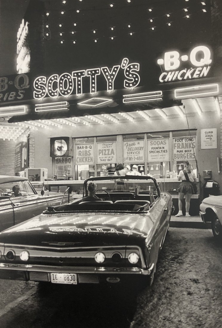 Elliott Erwitt - Scotty: ELLIOTT ERWITT (B. 1928) Scotty's BBQ Chicken Photo-litho 14" x 9 1/2"