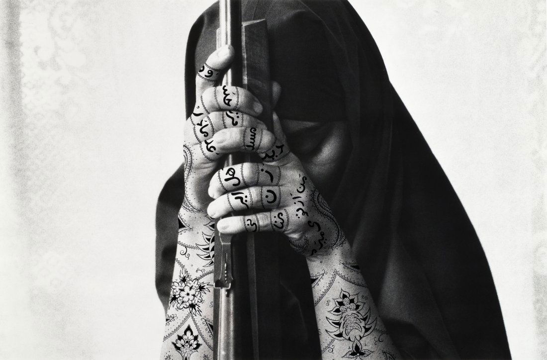 Shirin Neshat - Untitled, 1996: SHIRIN NESHAT (B.1957) Untitled, 1996 Photo-litho 8" x 10"