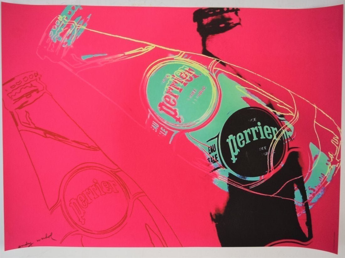 Andy Warhol - Perrier (Silkscreen on Paper): ANDY WARHOL (1928-1987) Perrier Silkscreen in colors on paper 17" x 23"