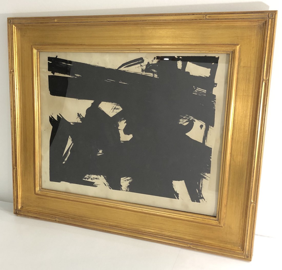 Franz Kline - Untitled, Abstract, Lithograph on Paper: FRANZ KLINE (1910-1962) Untitled Lithograph on paper 15 1/2" x 19 1/2" window; framed: 22 1/2" x 26 1/2"