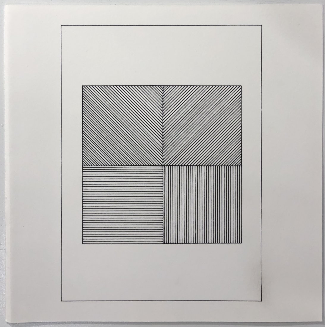 Sol Lewitt - Untitled, Geometric Figure, Silkscreen: SOL LEWITT (1928-2007) Untitled, Geometric Figure Silkscreen on paper 8" x 8"