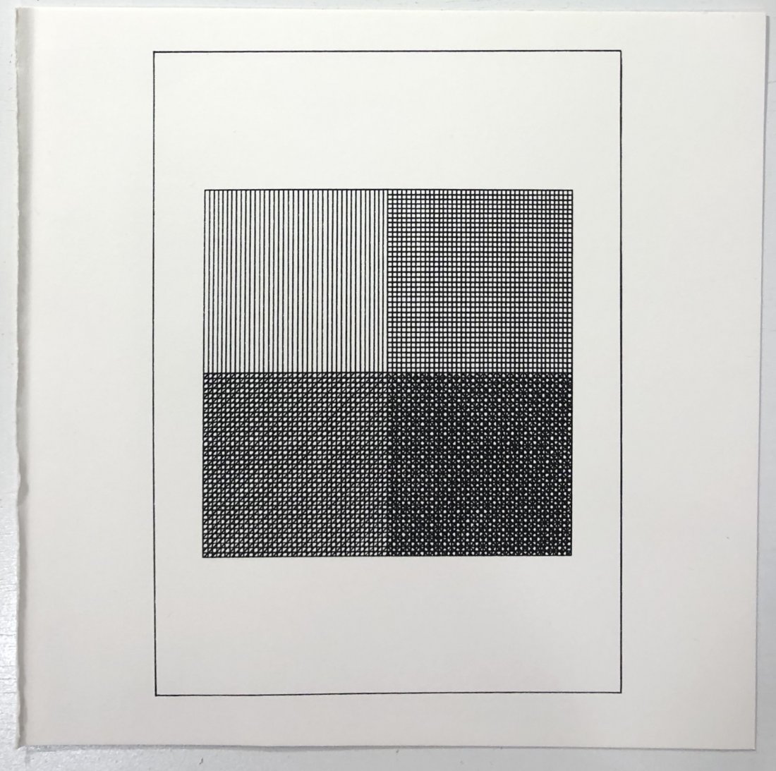 Sol Lewitt - Untitled, Geometric Figure, Silkscreen: SOL LEWITT (1928-2007) Untitled, Geometric Figure Silkscreen on paper 8" x 8"