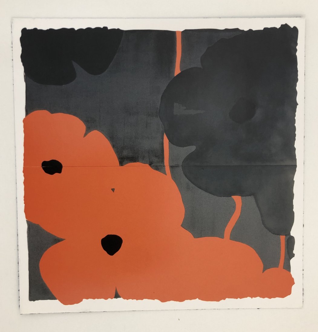 Donald Sultan - Black and Orange: DONALD SULTAN (B. 1951) Black and Orange Offset lithograph in colors 7 1/2" x 7 1/2"
