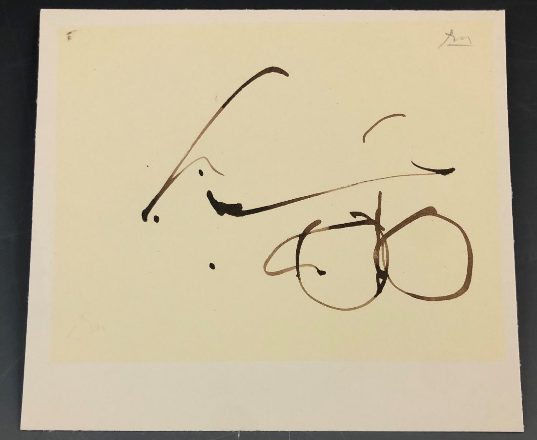Robert Motherwell - Untitled, Abstract, Lithograph: ROBERT MOTHERWELL (1915-1991) Untitled, Abstract Offset lithograph in colors on heavy paper 5" x 6 3/4"