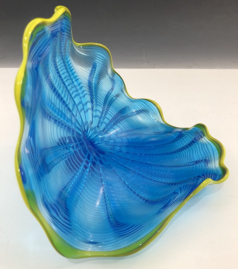 Attributed to Dale Chihuly Sea Form Persian Glass: ATTRIBUTED TO DALE CHIHULY (B. 1941) Light Blue Sea Form, Persian Series 9" in total size Provenance: Jim Reynolds Collection, Seattle, Washington